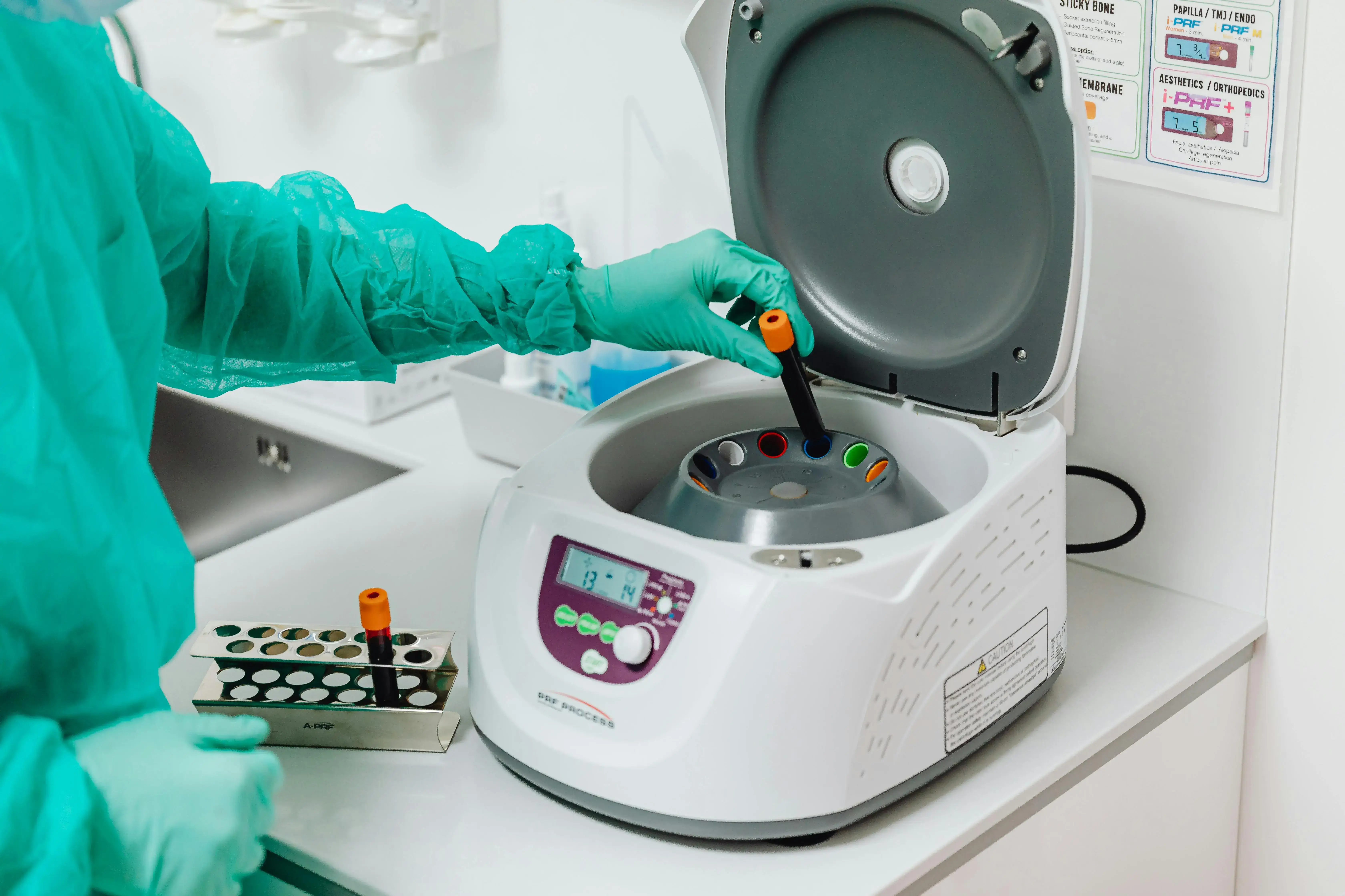 Gani Hospitals lab technician processing blood samples diagnostic lab Ramanathapuram